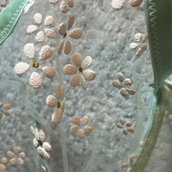 Savage X Fenty Rihanna Mint Green Puff Daisy Womens Bra 34DD Lingerie Undergarme - Picture 12 of 12